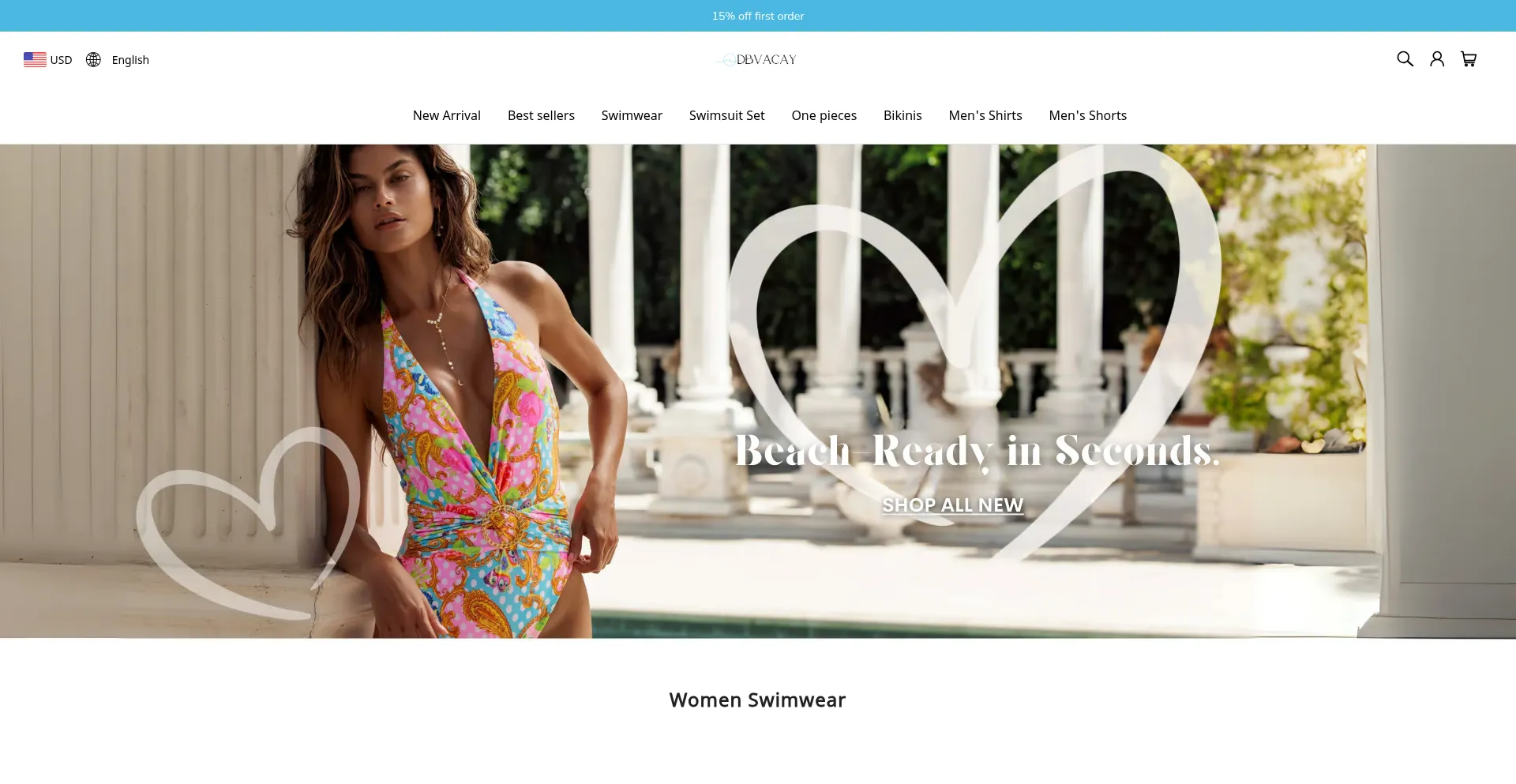 Website screenshot of Dbvacay.com