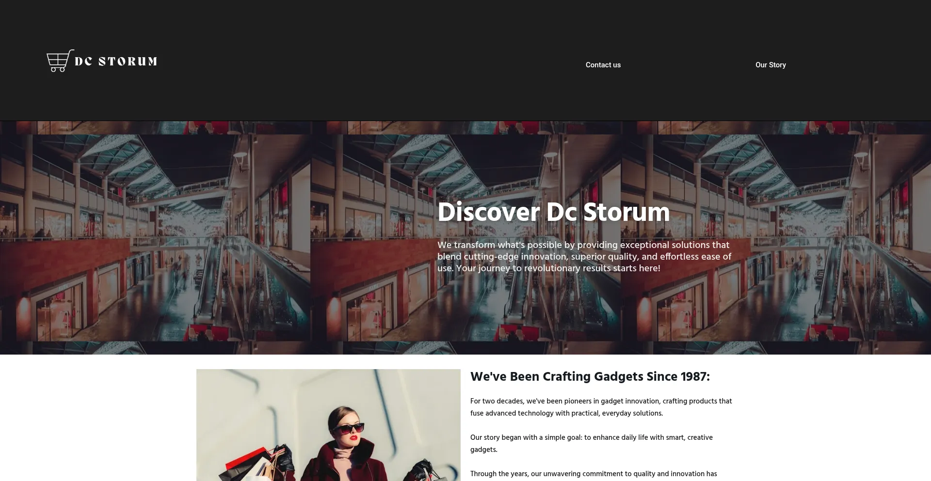 Website screenshot of Dcstorum.com