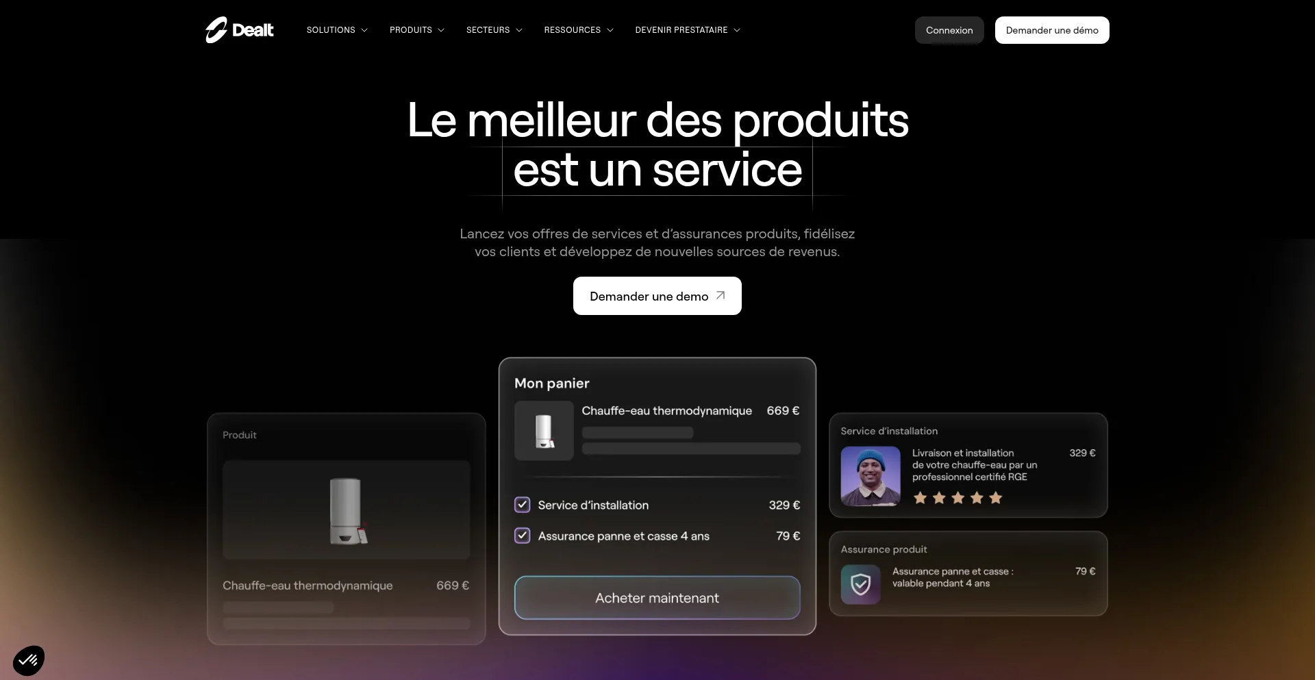 Website screenshot of Dealt.fr