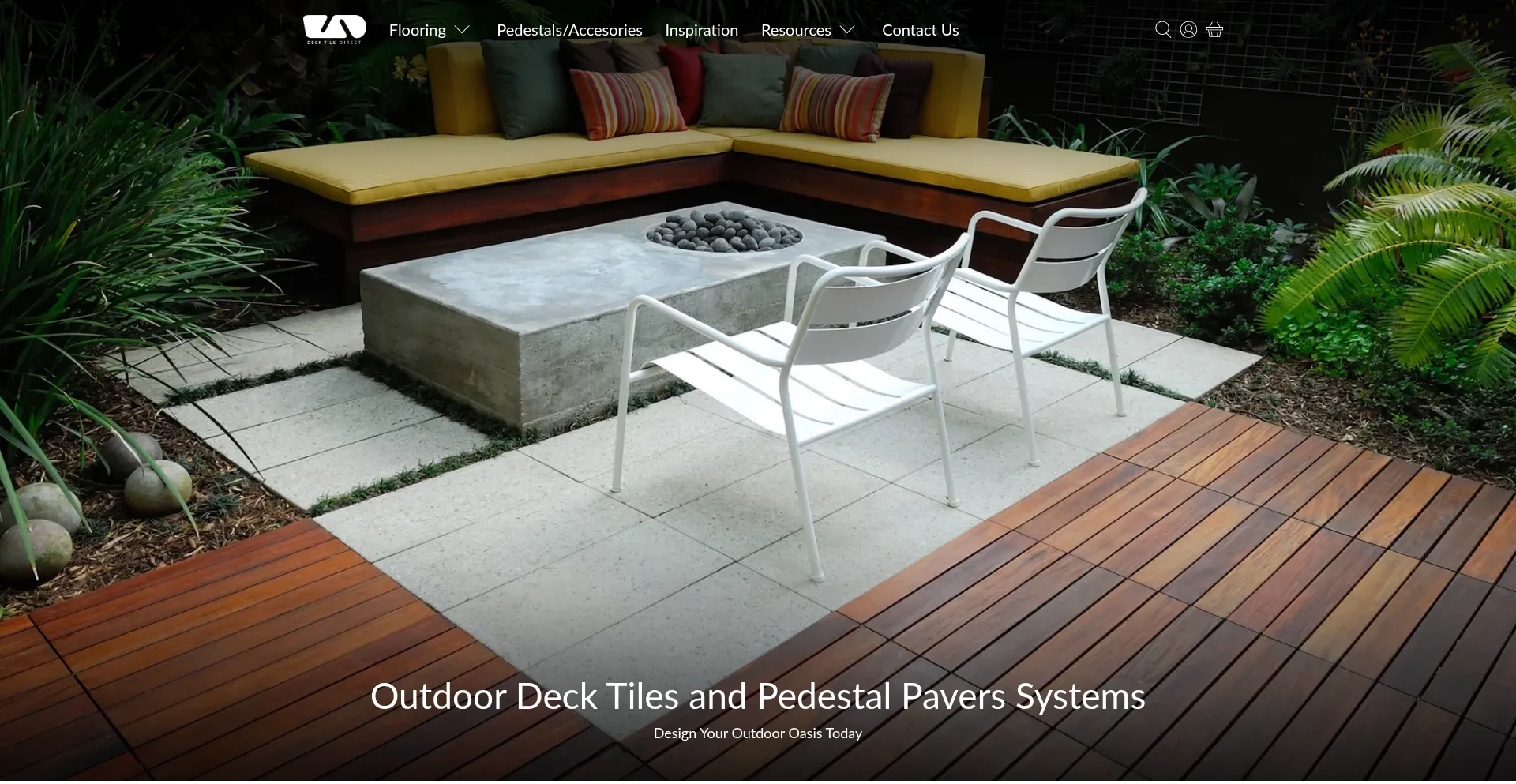 Website screenshot of Decktiledirect.com