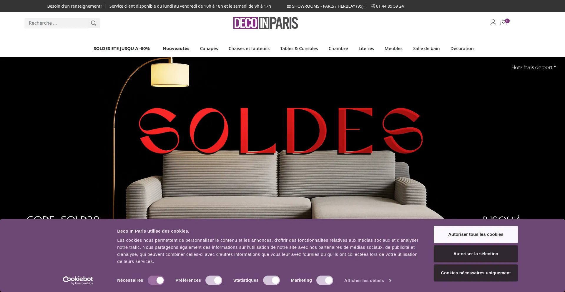 Website screenshot of Decoinparis.com