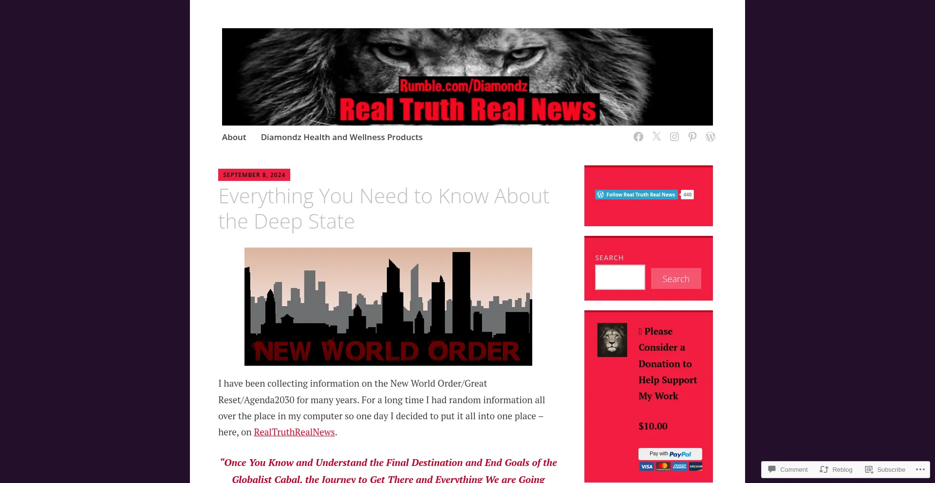 Deepstatetruth.com Screenshot