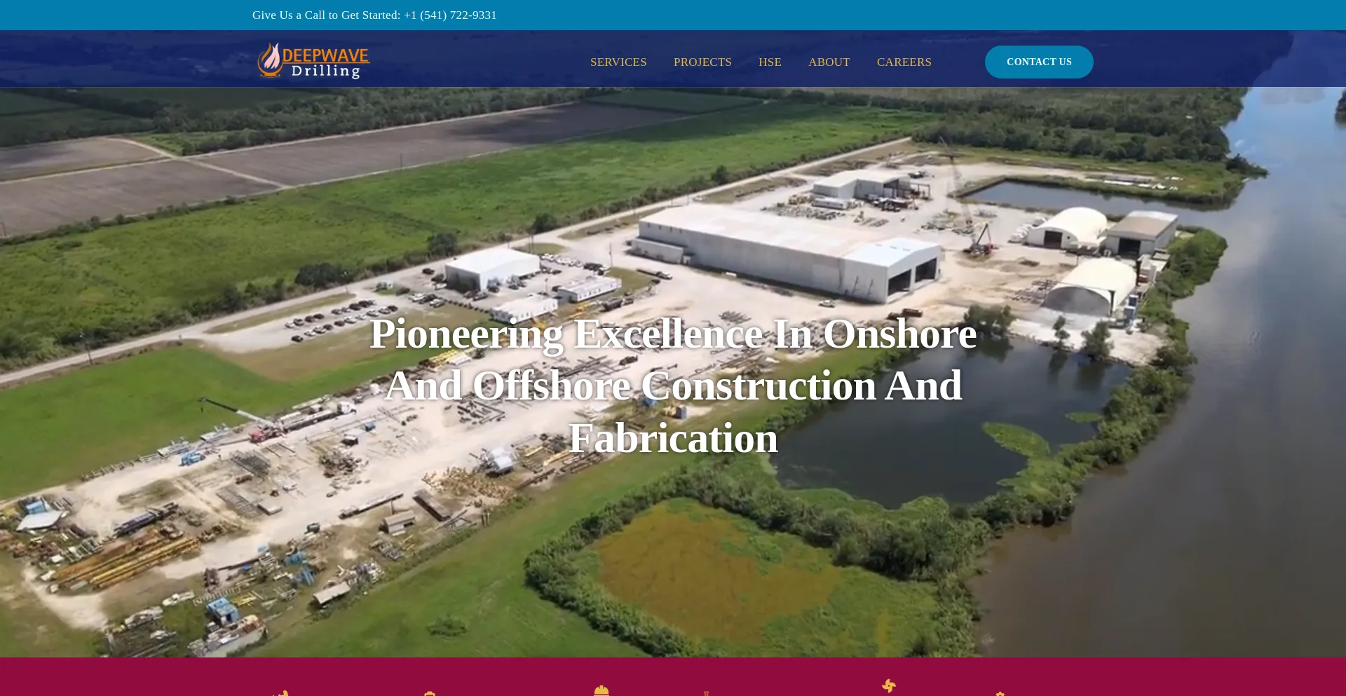 Website screenshot of Deepwavedrilling.com