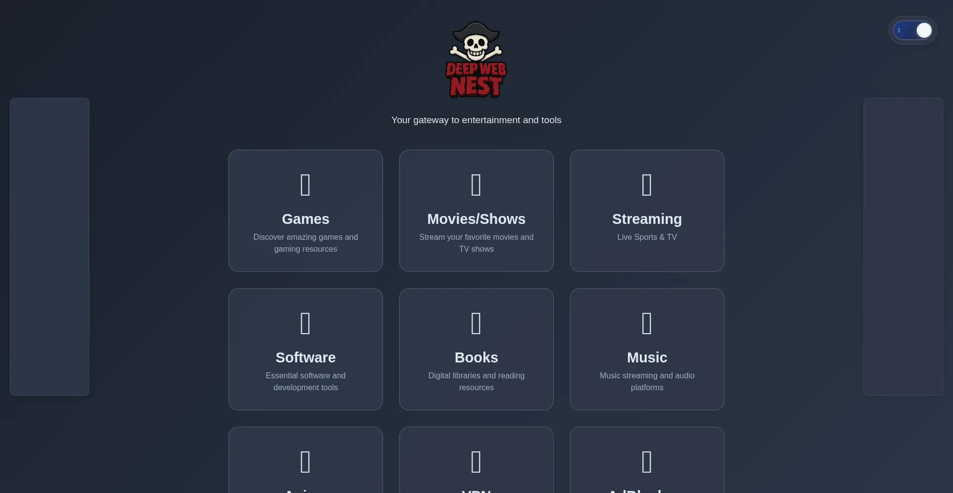 Website screenshot of Deepwebnest.com
