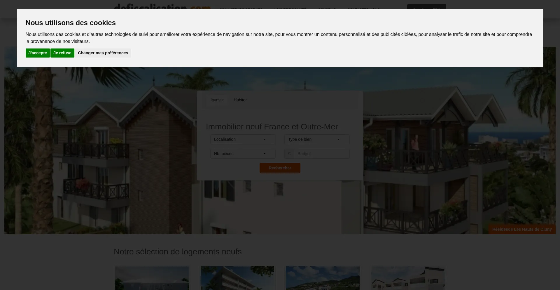 Website screenshot of Defiscalisation.com