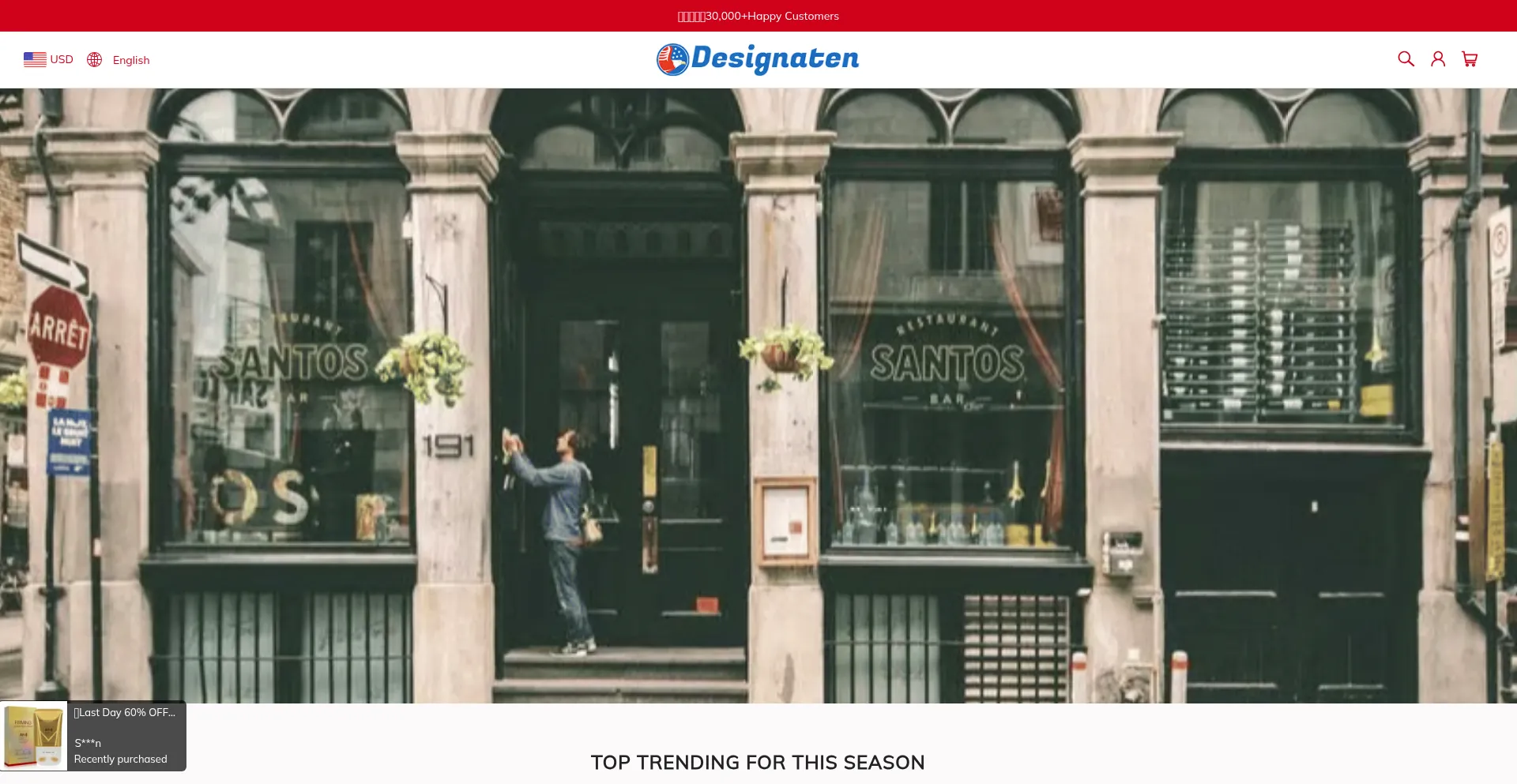 Website screenshot of Designaten.com