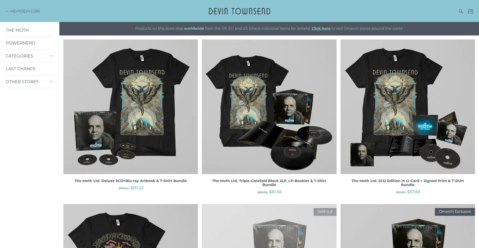 Devintownsend.omerch.com