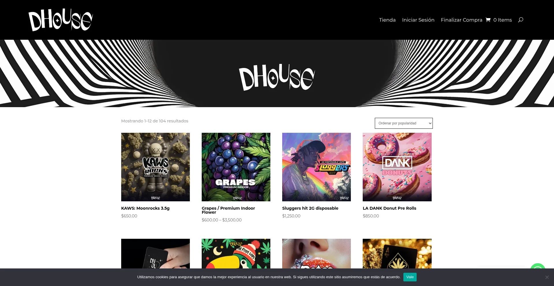 Website screenshot of Dhouse.mx