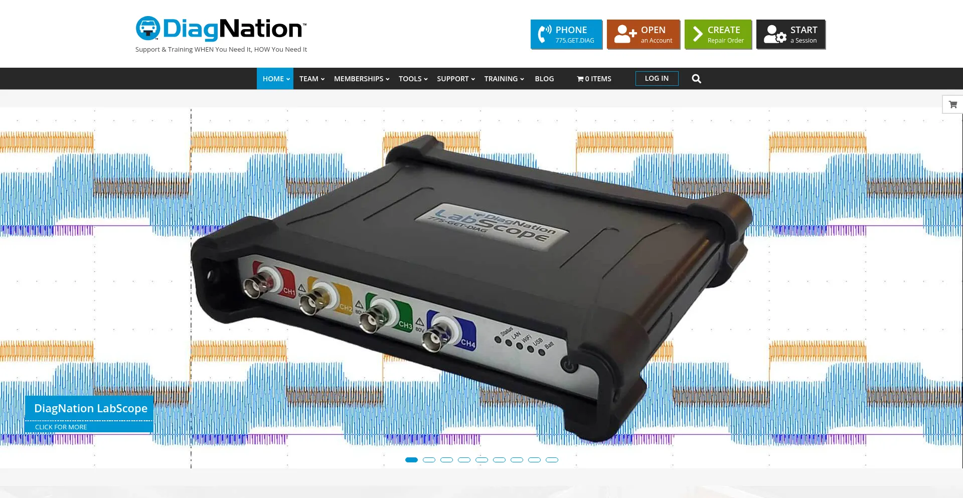 Website screenshot of Diagnation.com