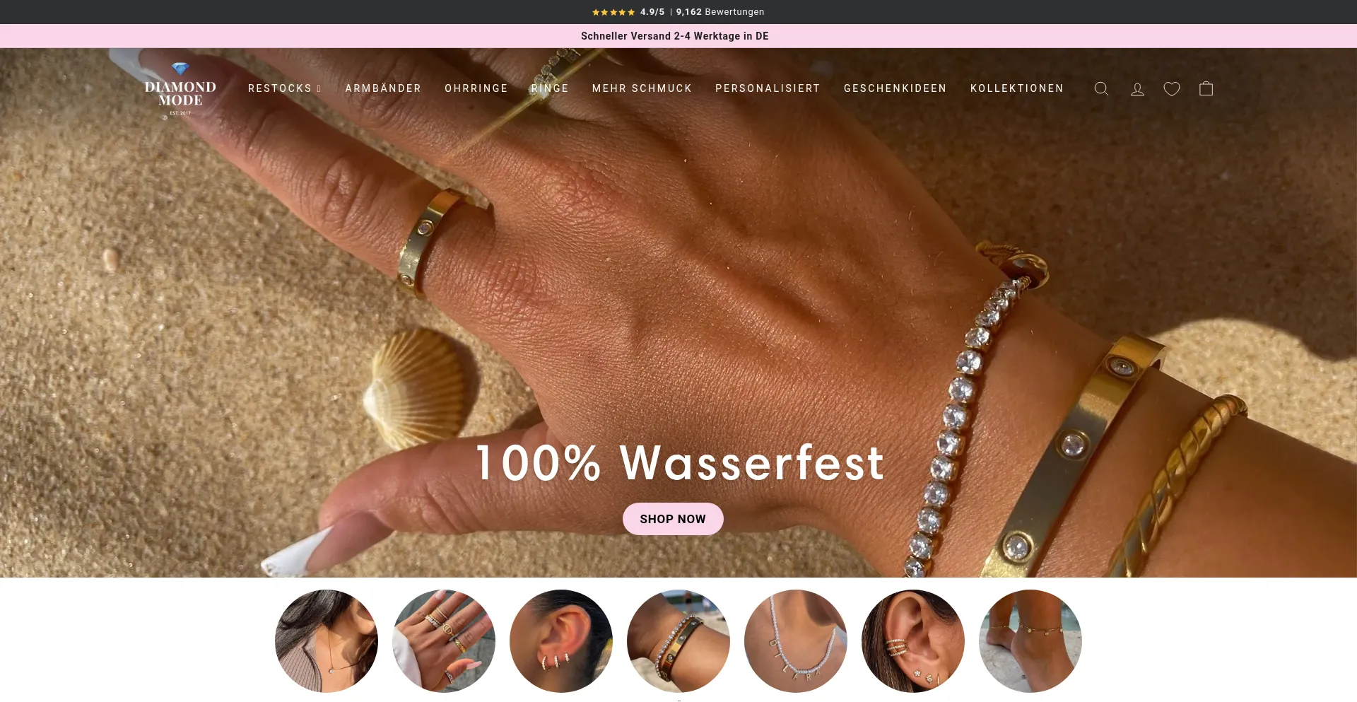 Website screenshot of Diamondmode.de