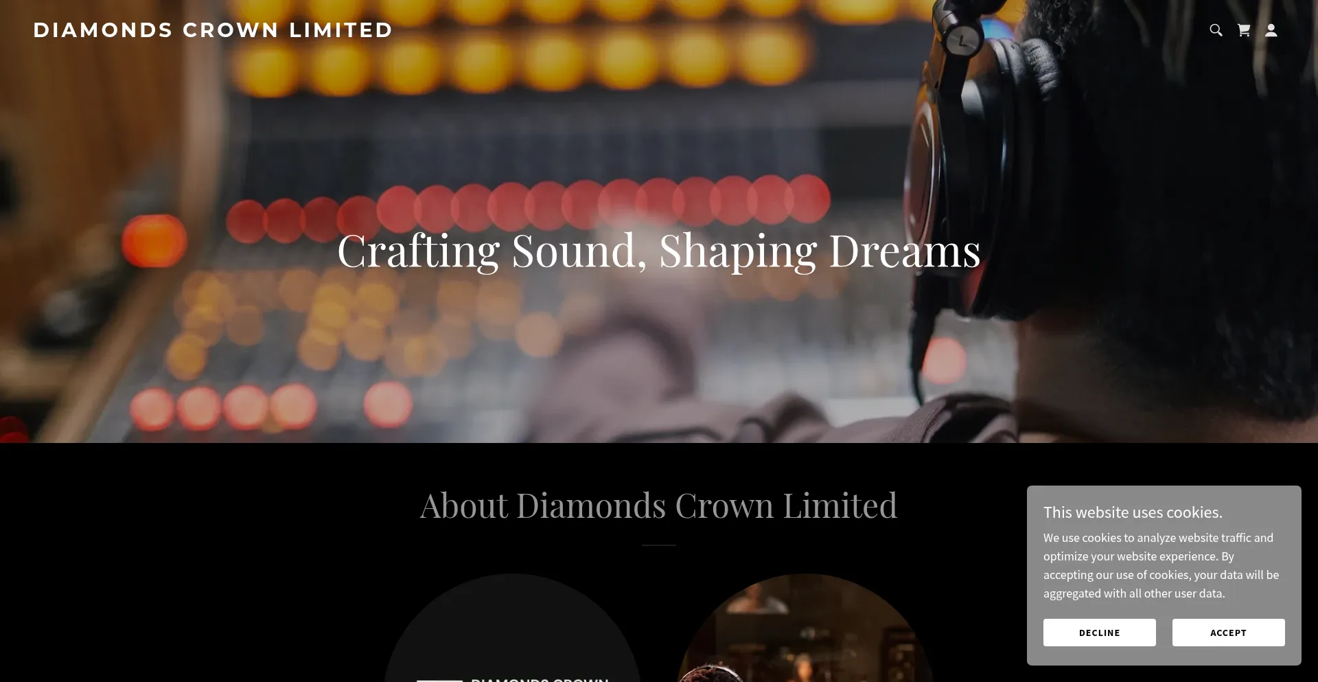 Website screenshot of Diamondscrownlimited.com