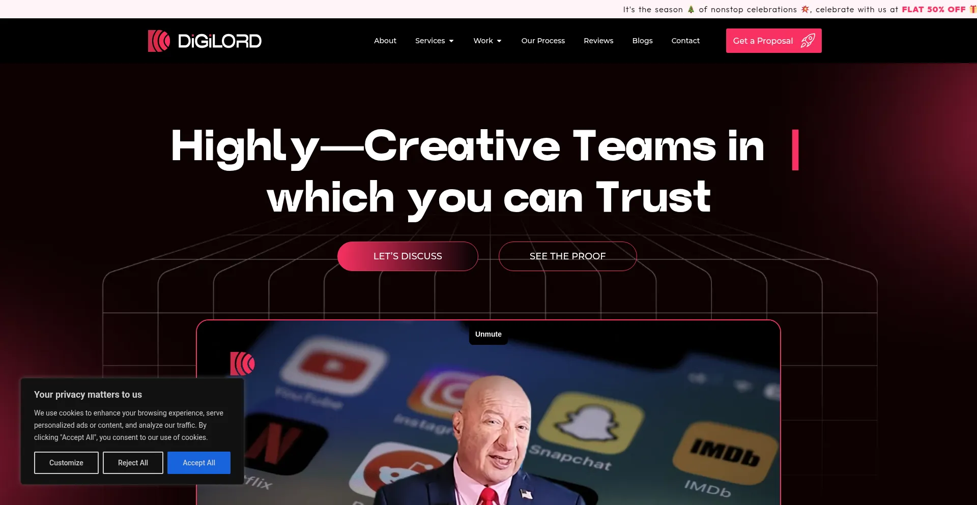 Website screenshot of Digilord.co