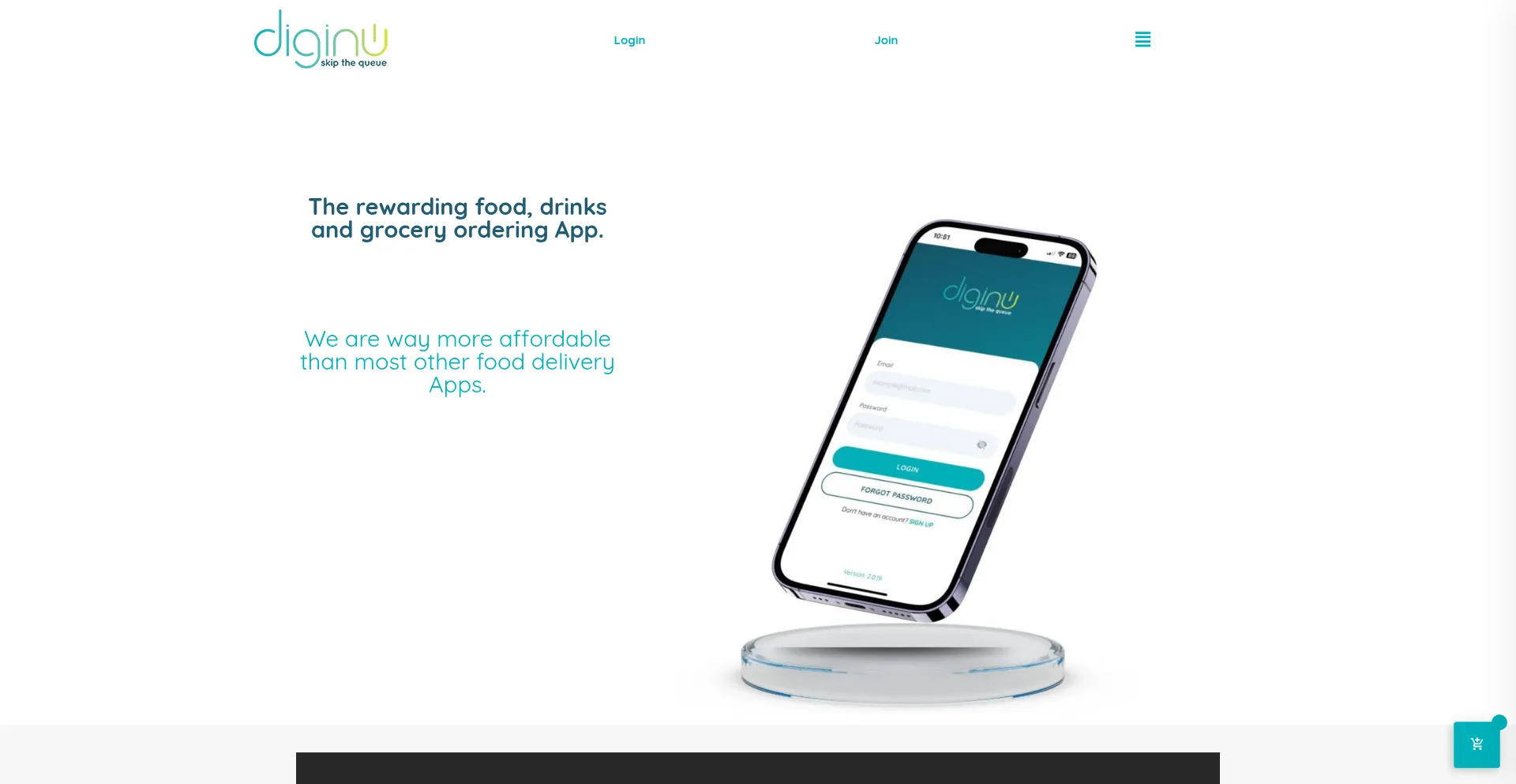 Website screenshot of Diginu.com