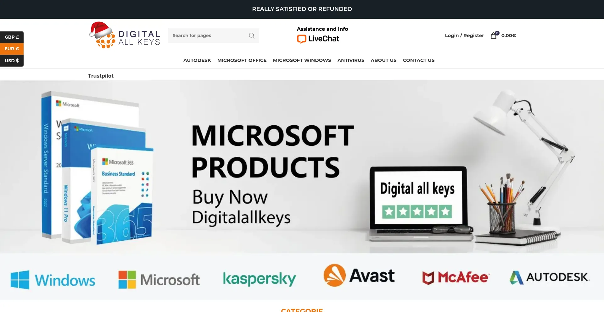 Website screenshot of Digitalallkeys.com