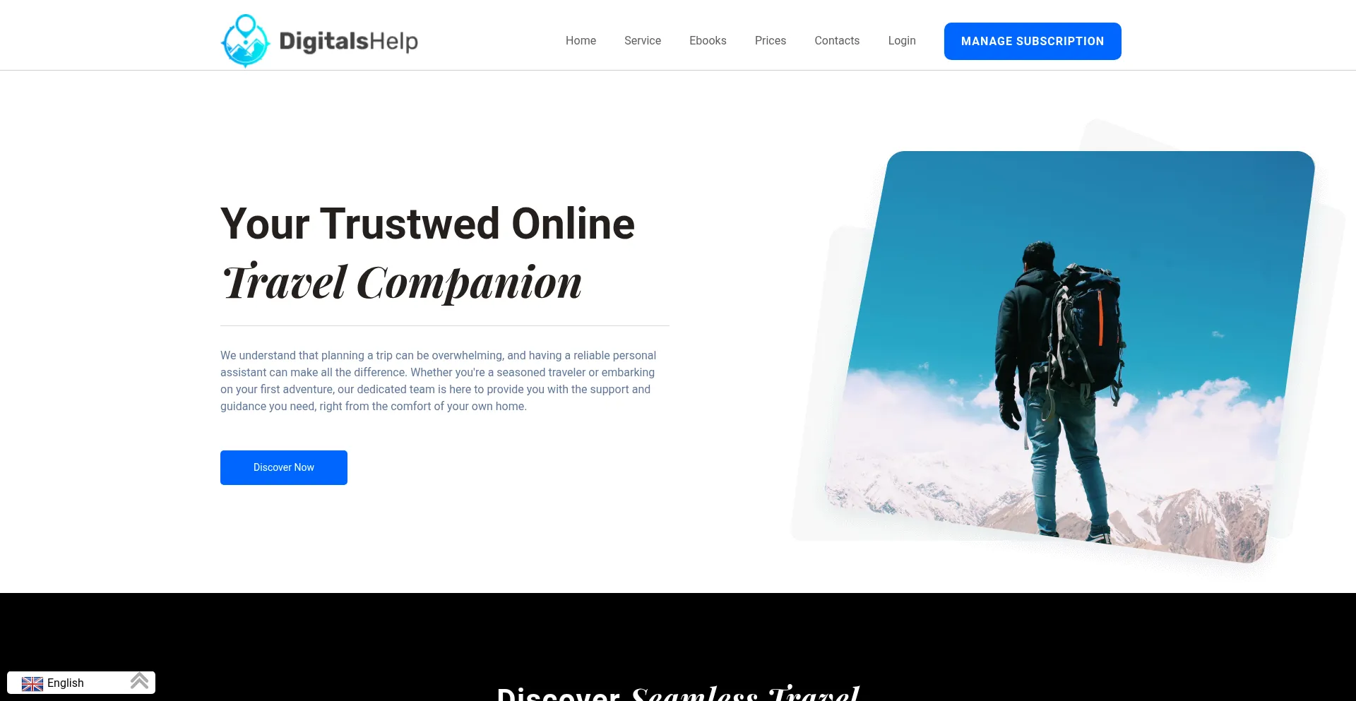 Website screenshot of Digitalshelp.com