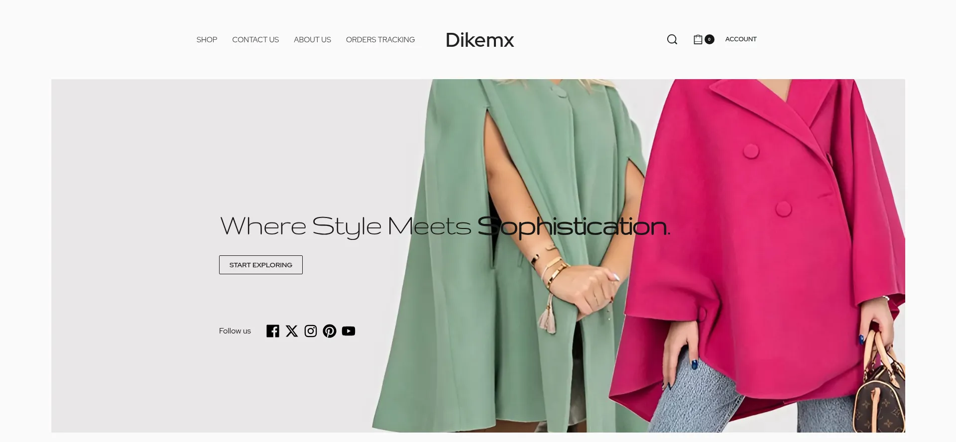 Website screenshot of Dikemx.com