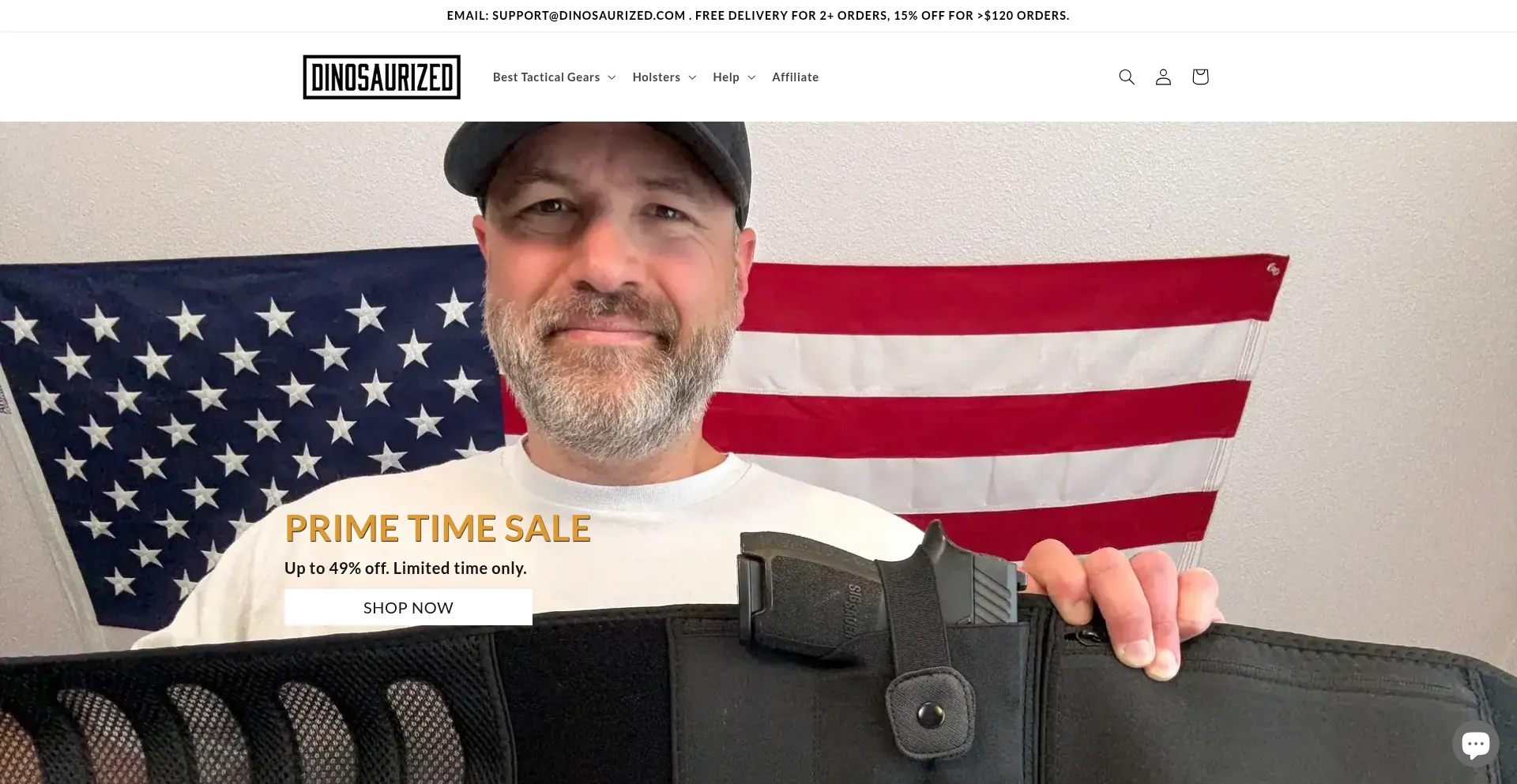 Website screenshot of Dinosaurized.com