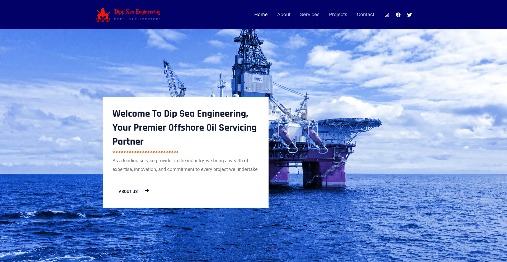 Website screenshot of Dippseaengineering.com