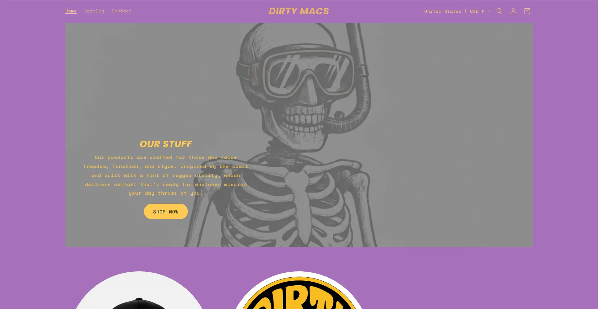 Dirtymacs.myshopify.com Screenshot
