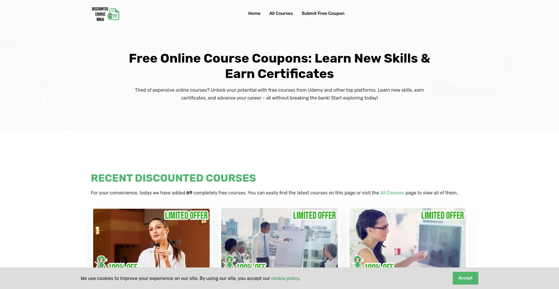 Ist Discountedcourseninja.com sicher und vertrauenswürdig?
