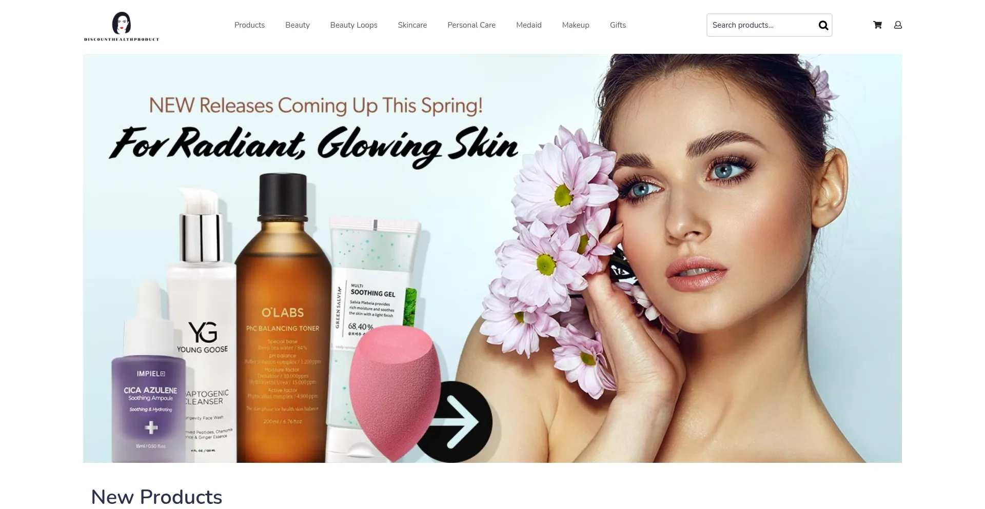 Website screenshot of Discounthealthproduct.com