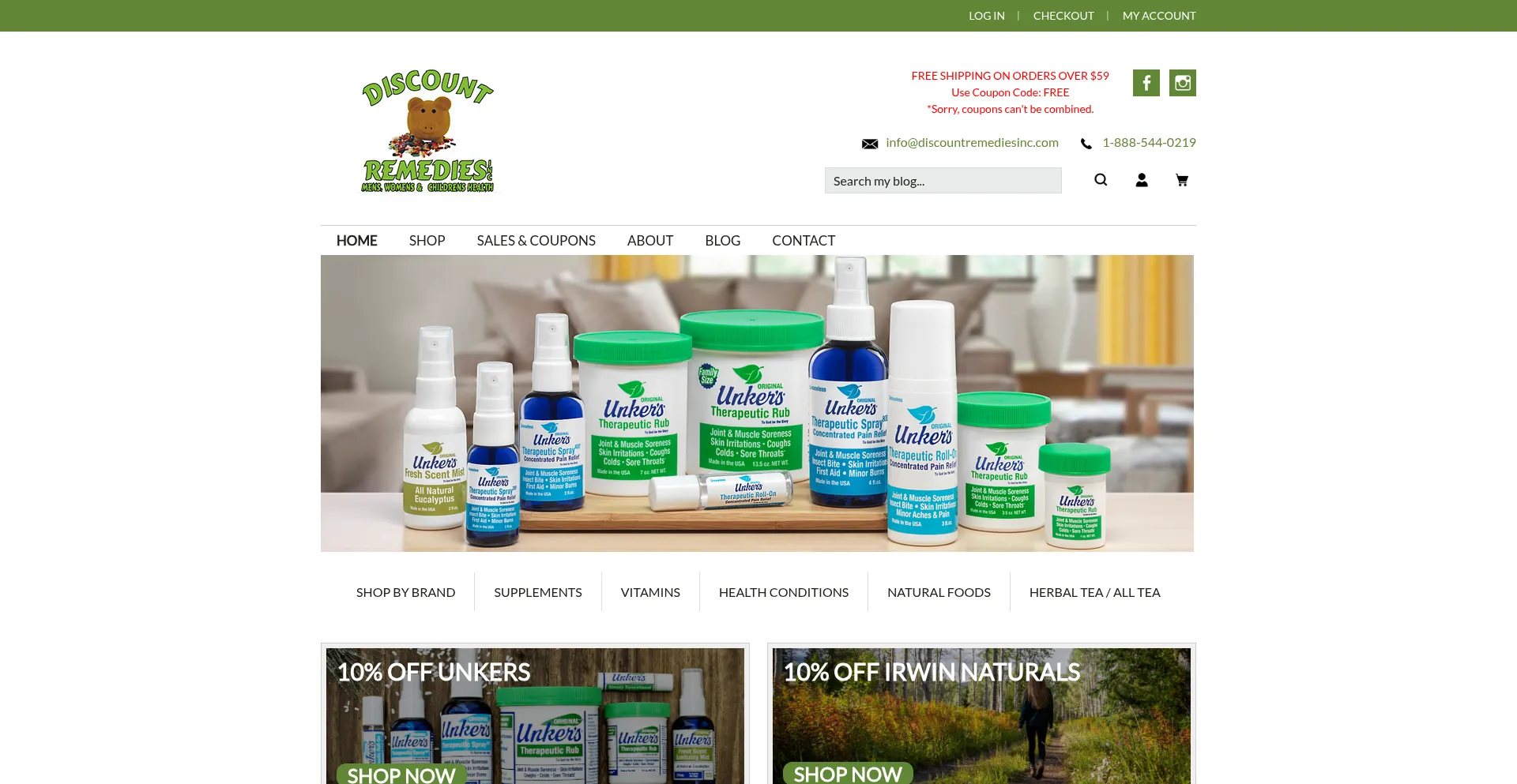 Website screenshot of Discountremedies.com