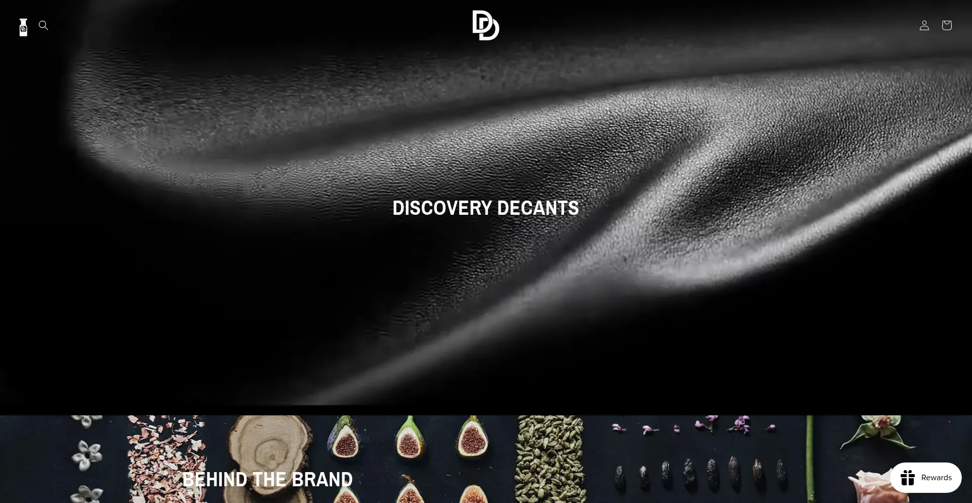 Website screenshot of Discoverydecants.com