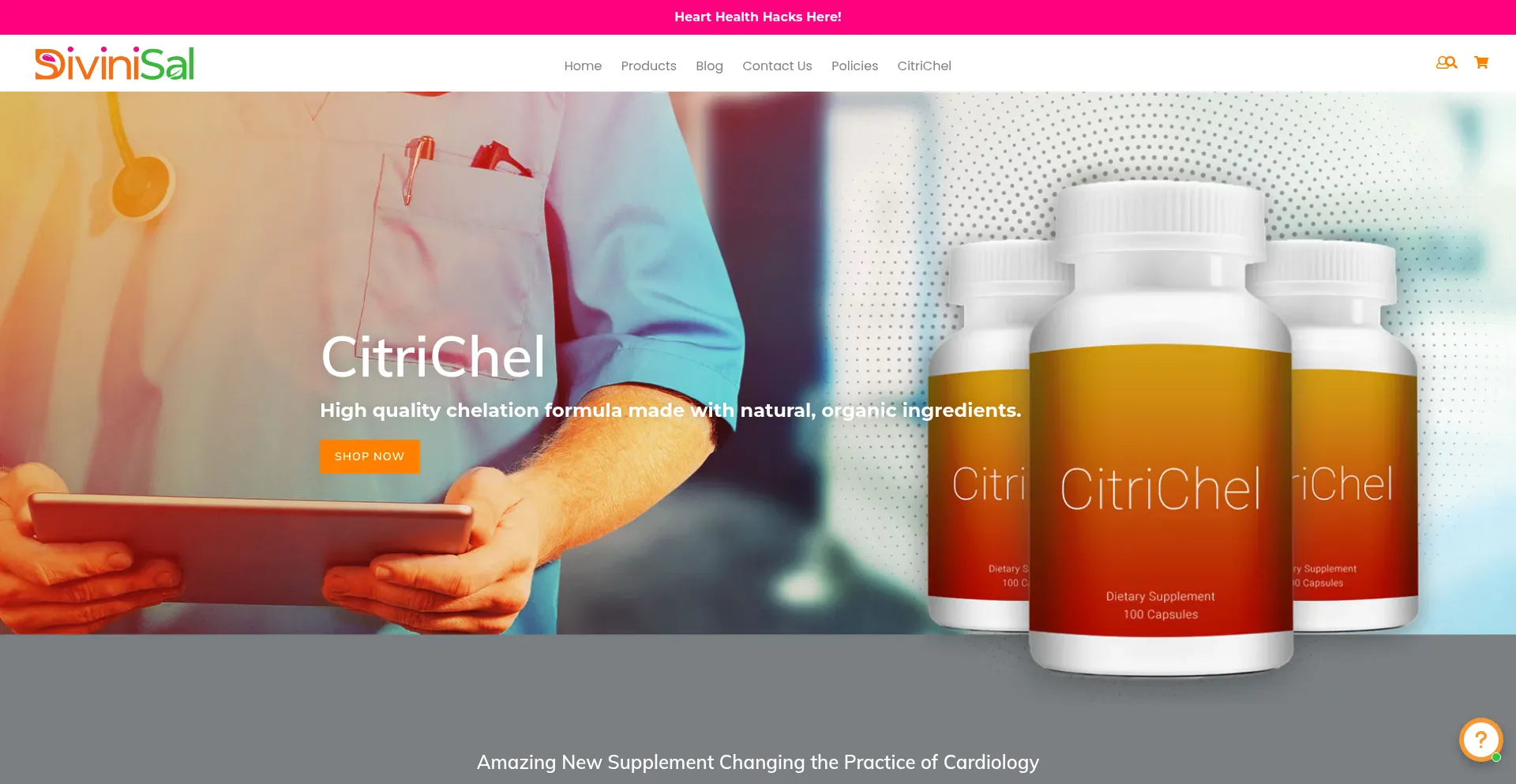 Website screenshot of Divinisal.com