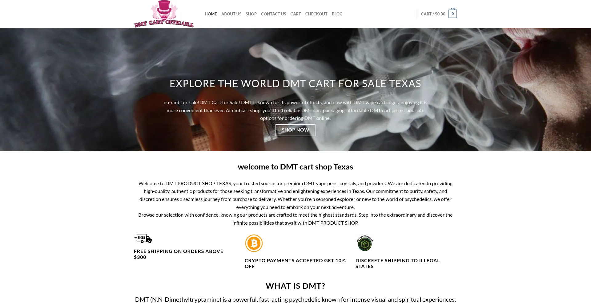 Website screenshot of Dmtcartofficaill.com