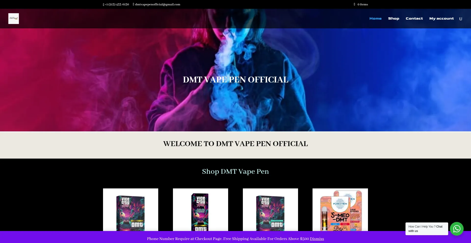 Dmtvapepenofficial.com Screenshot