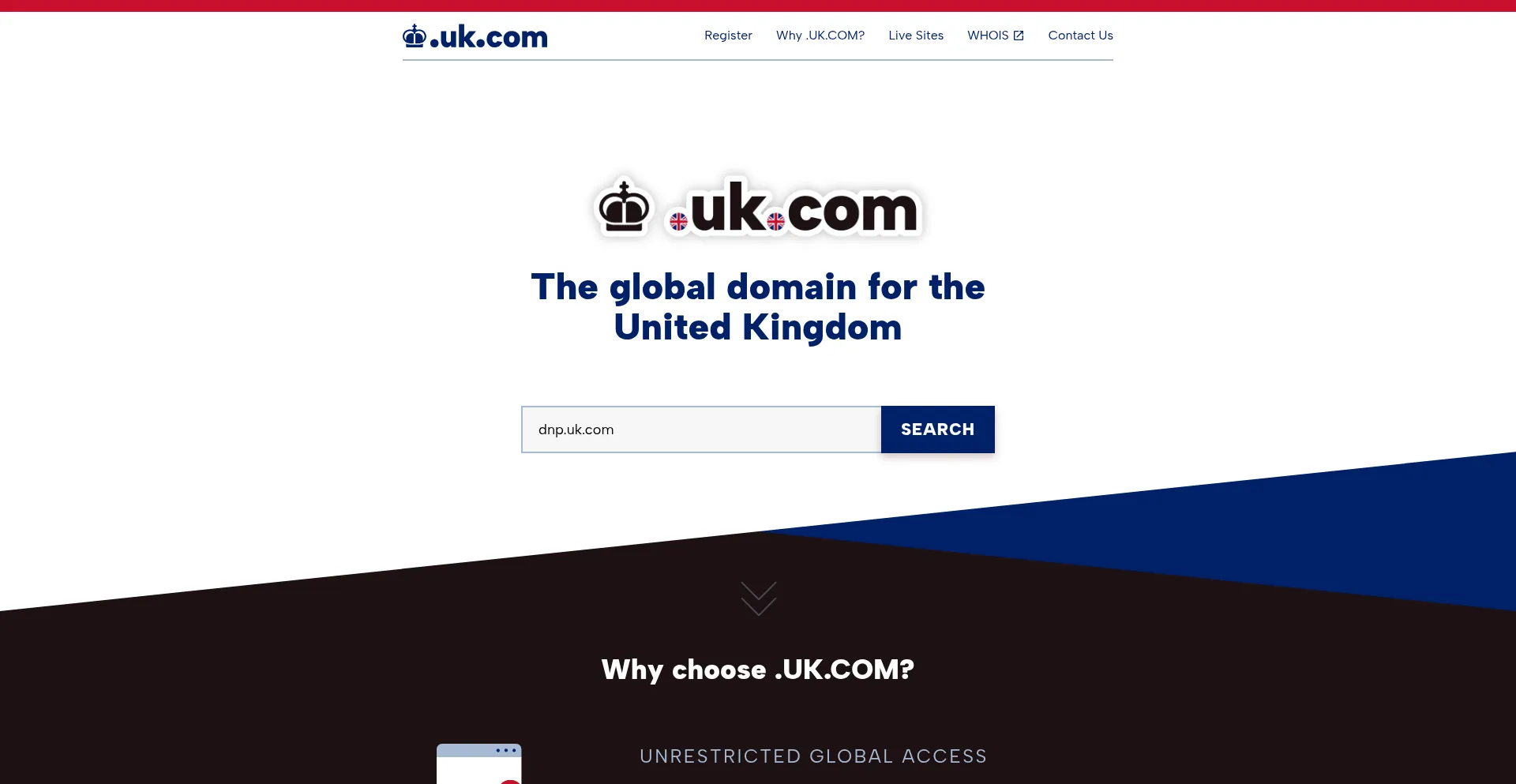 Website screenshot of Dnp.uk.com