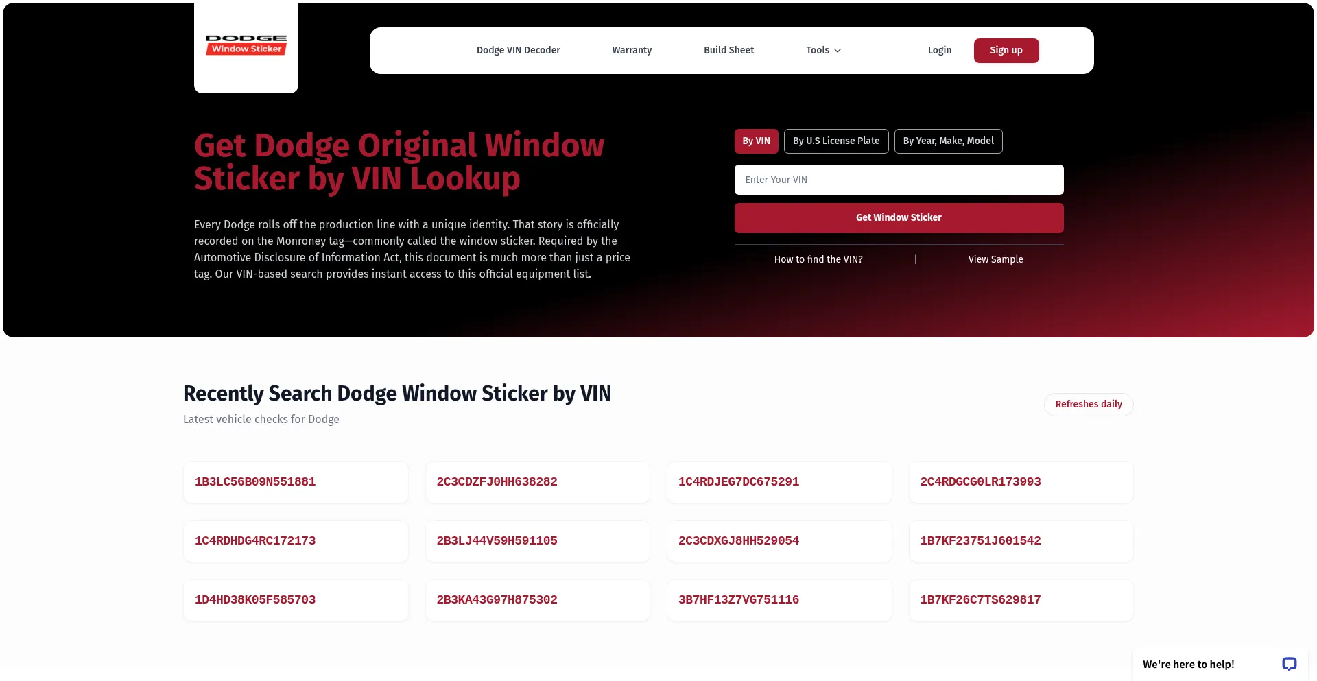 Dodgewindowsticker.com