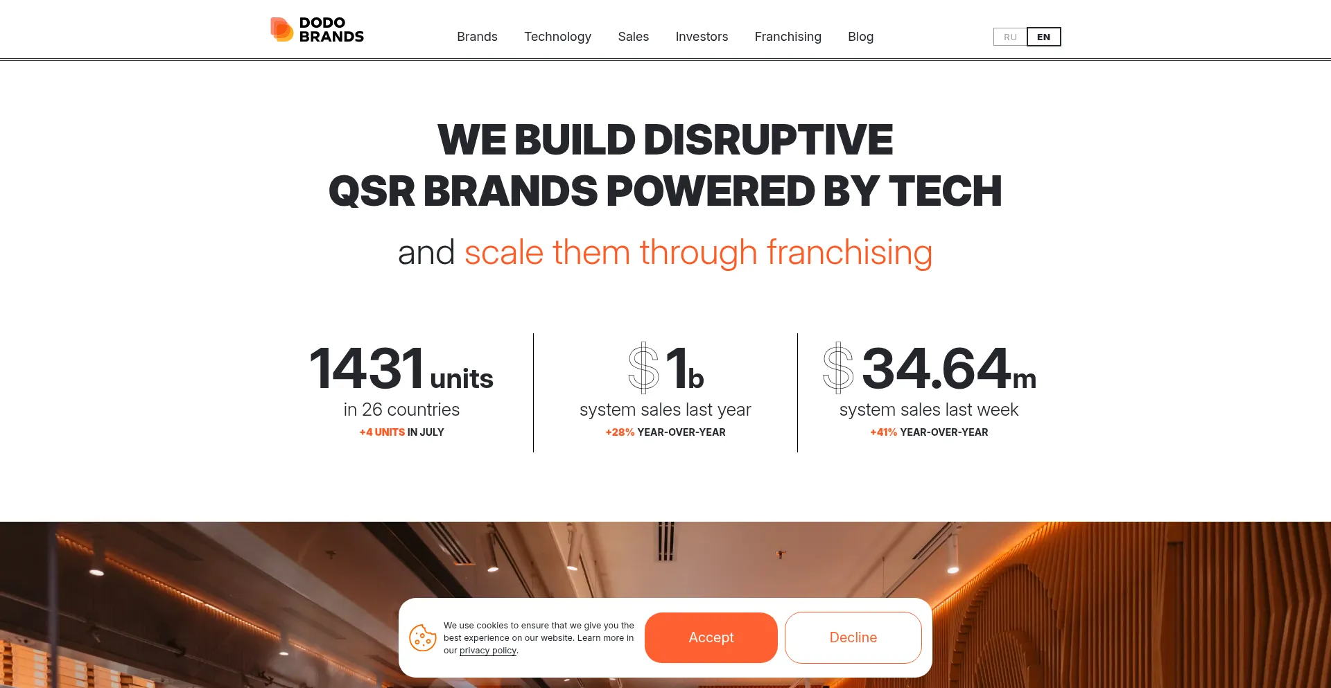 Website screenshot of Dodobrands.io