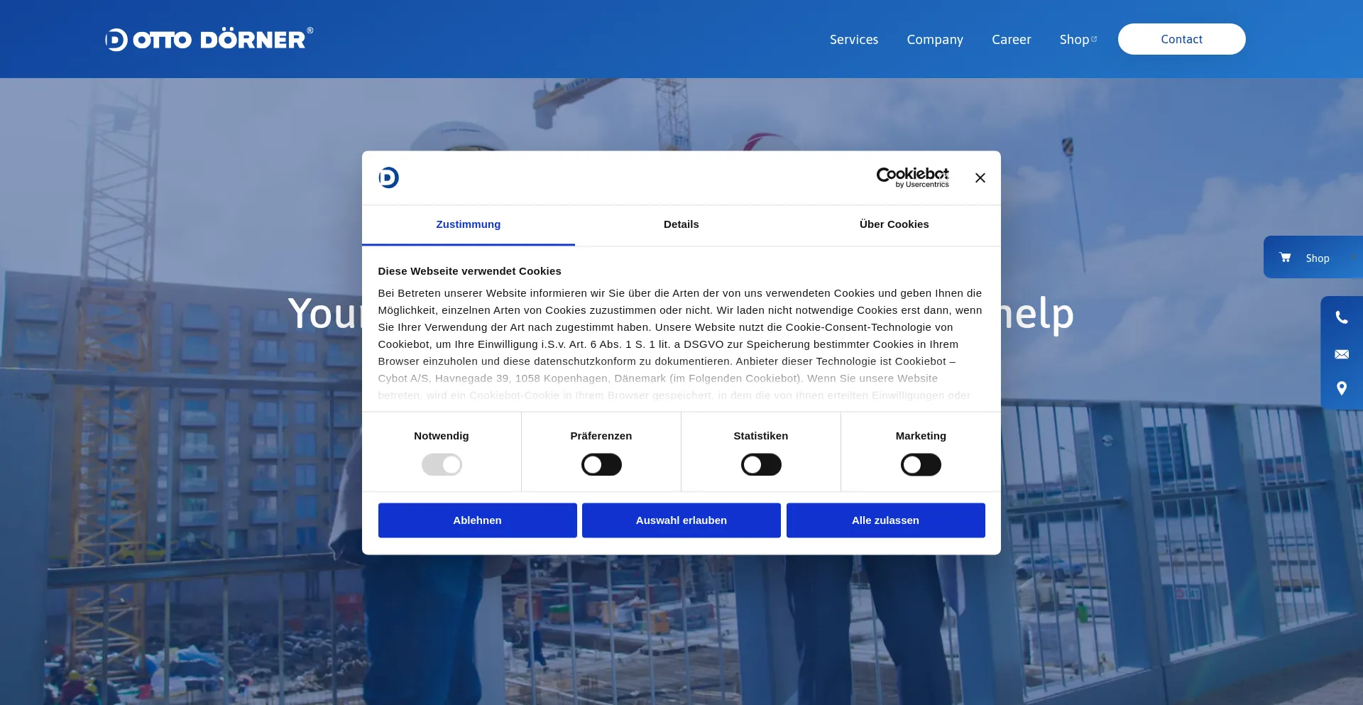 Website screenshot of Doerner.de