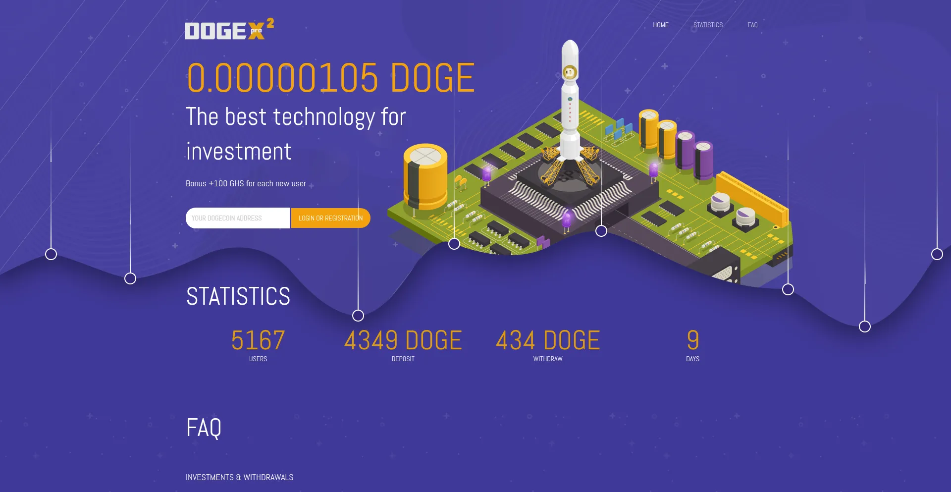 Website screenshot of Dogex2.com