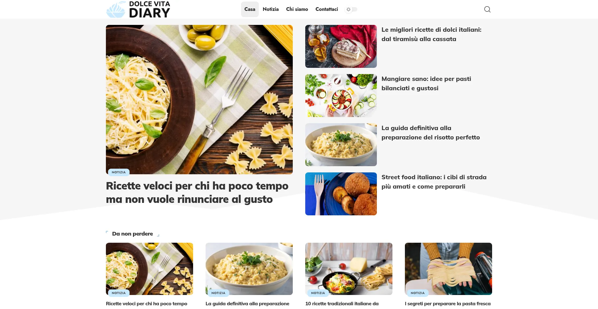 Website screenshot of Dolcevitadiary.top