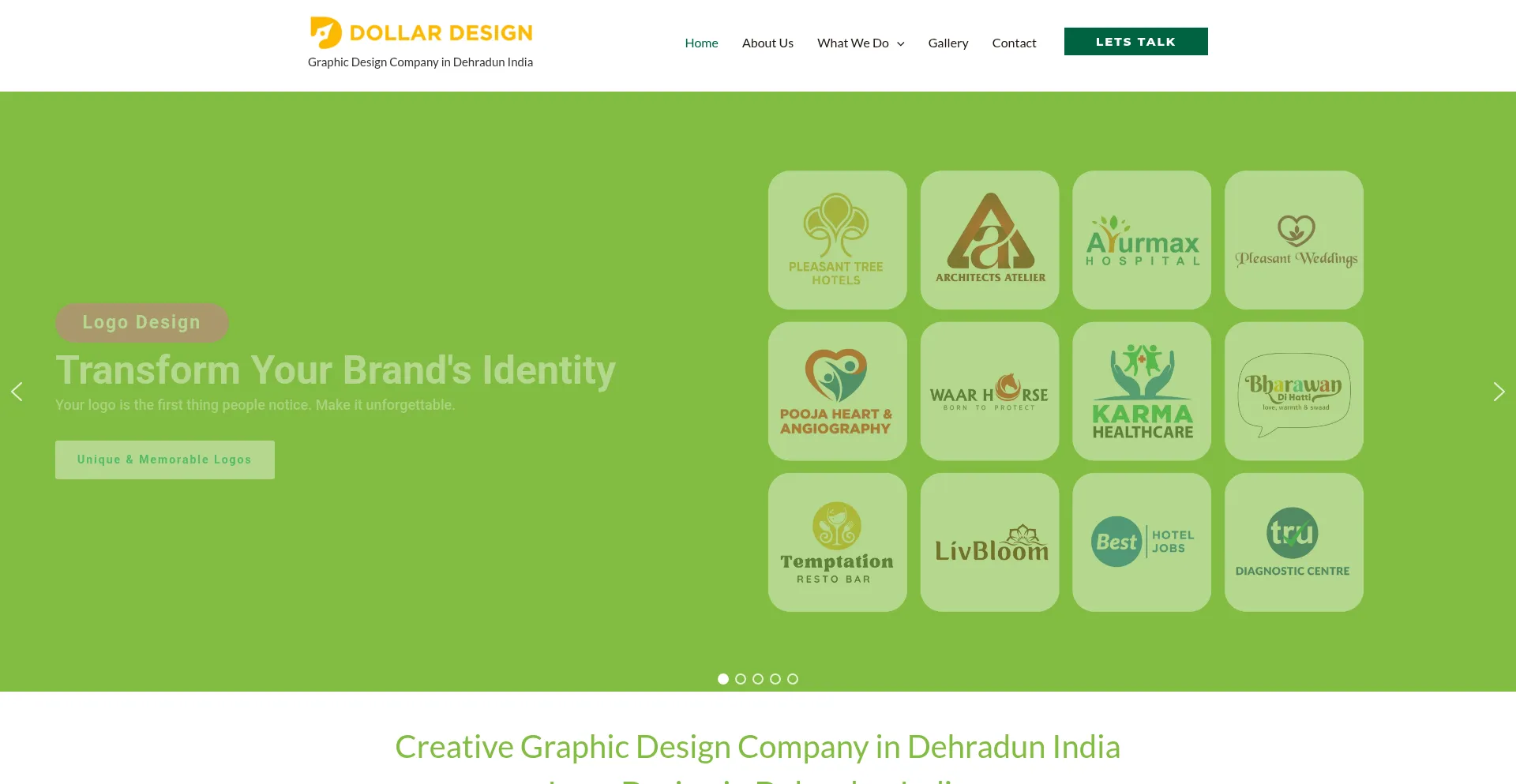 Website screenshot of Dollar.design