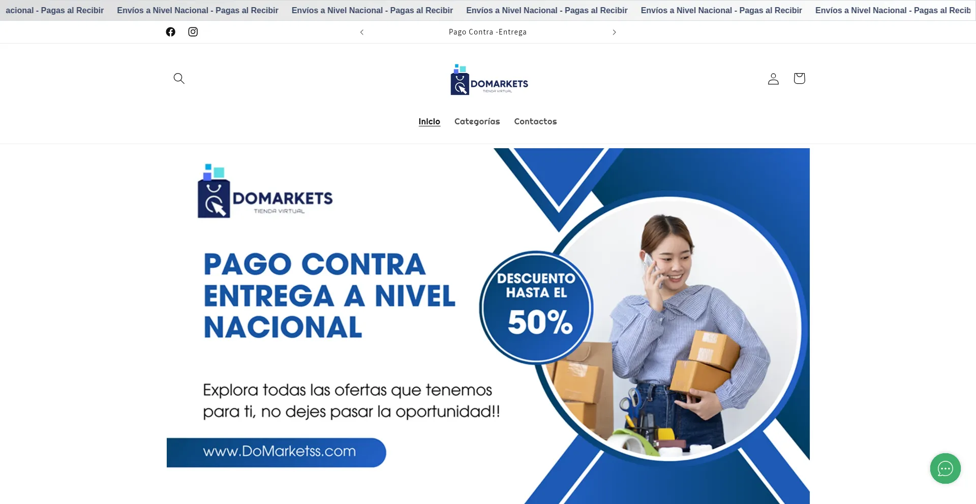Website screenshot of Domarketss.com