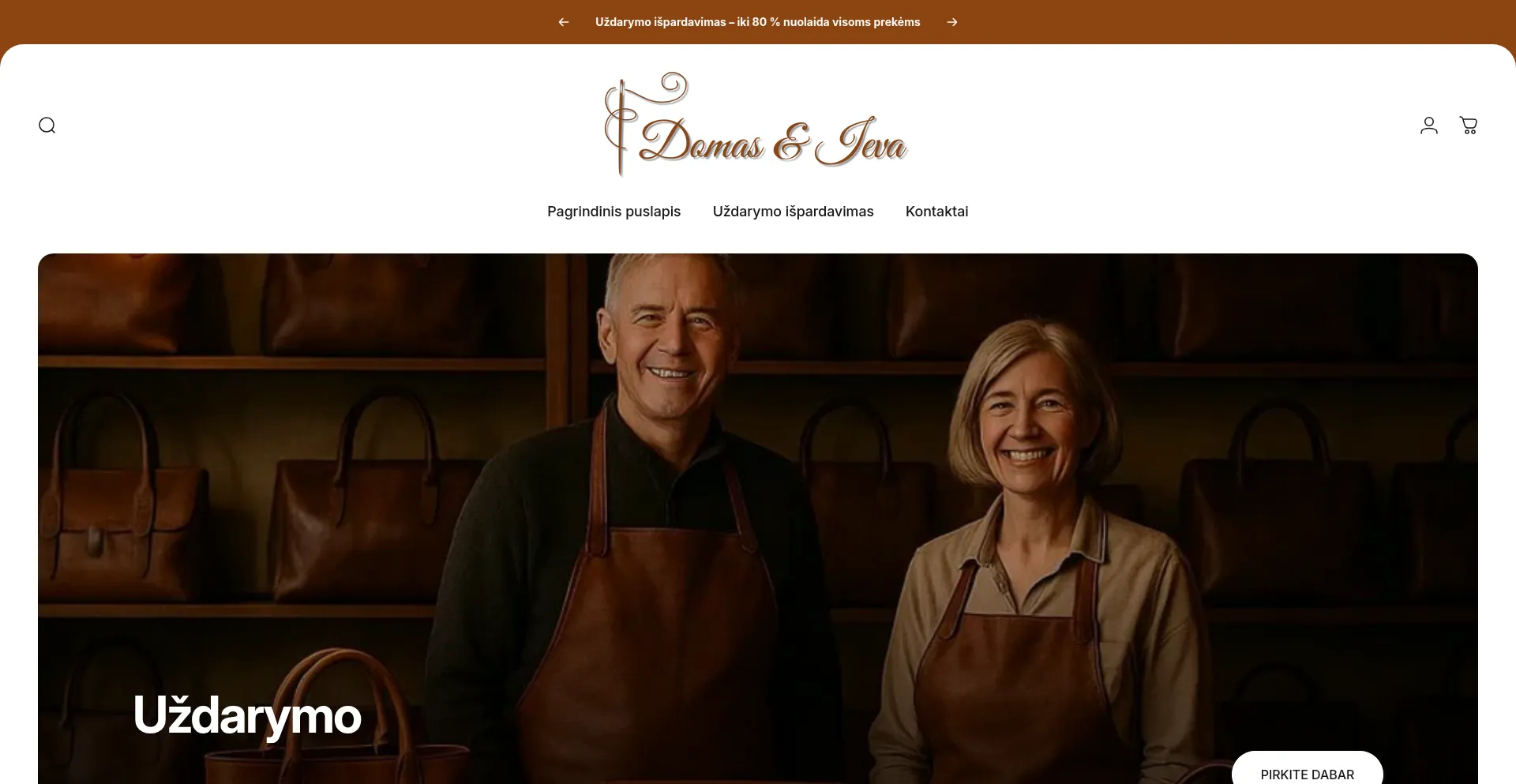 Website screenshot of Domasieva.com