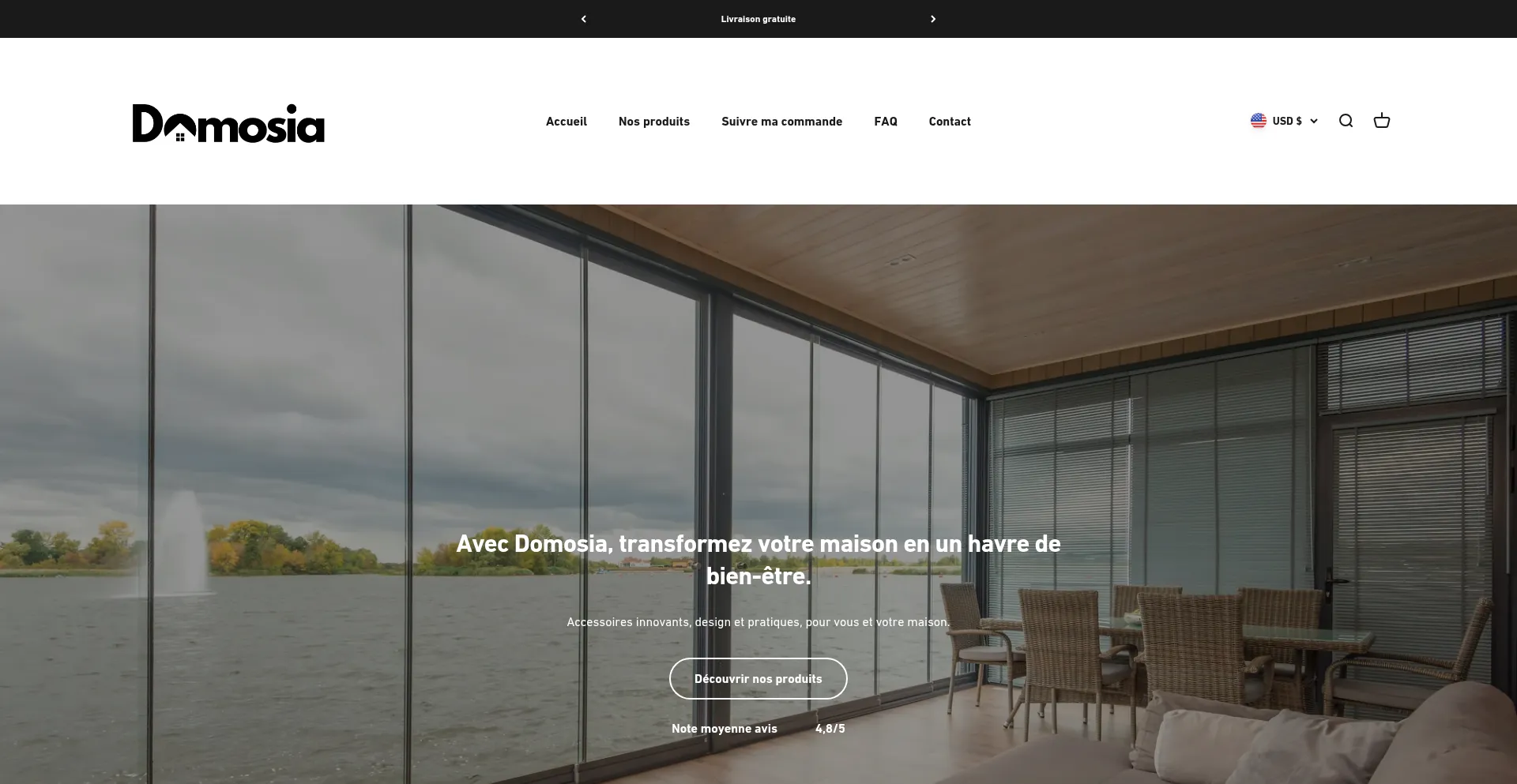 Website screenshot of Domosia.org
