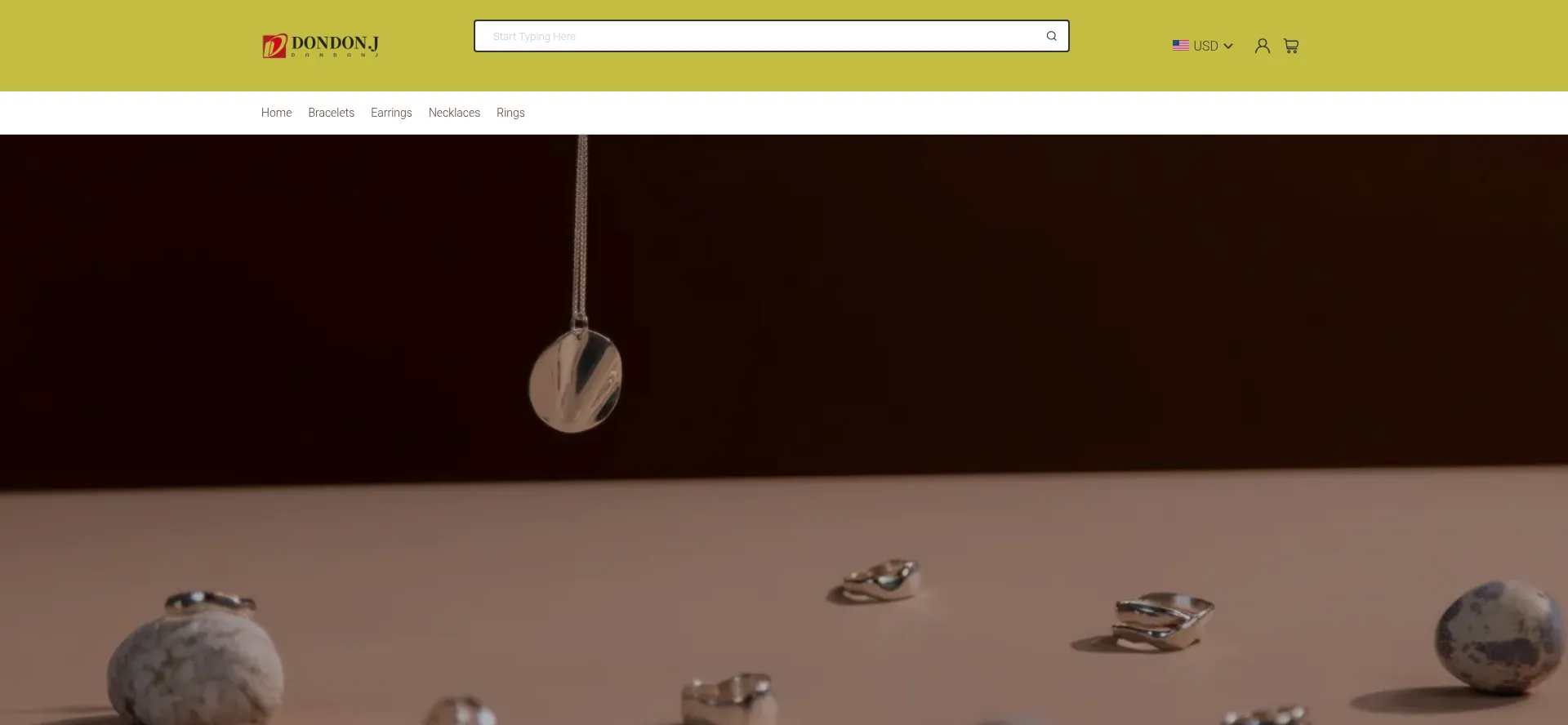Website screenshot of Dondonjewelry.com