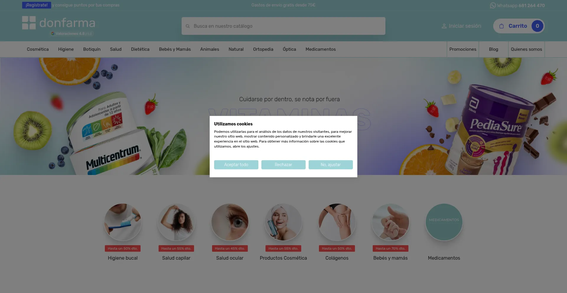 Website screenshot of Donfarma.com