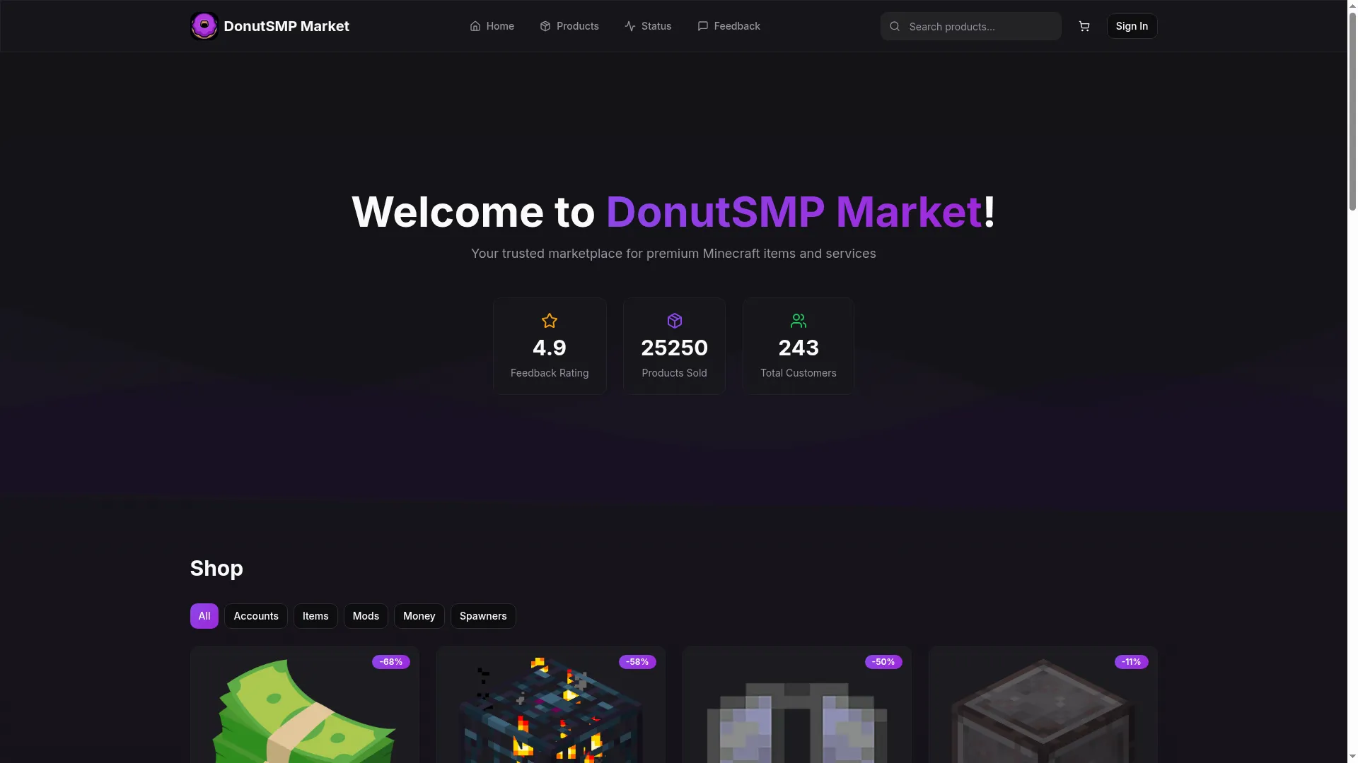 Donutsmpmarket.xyz