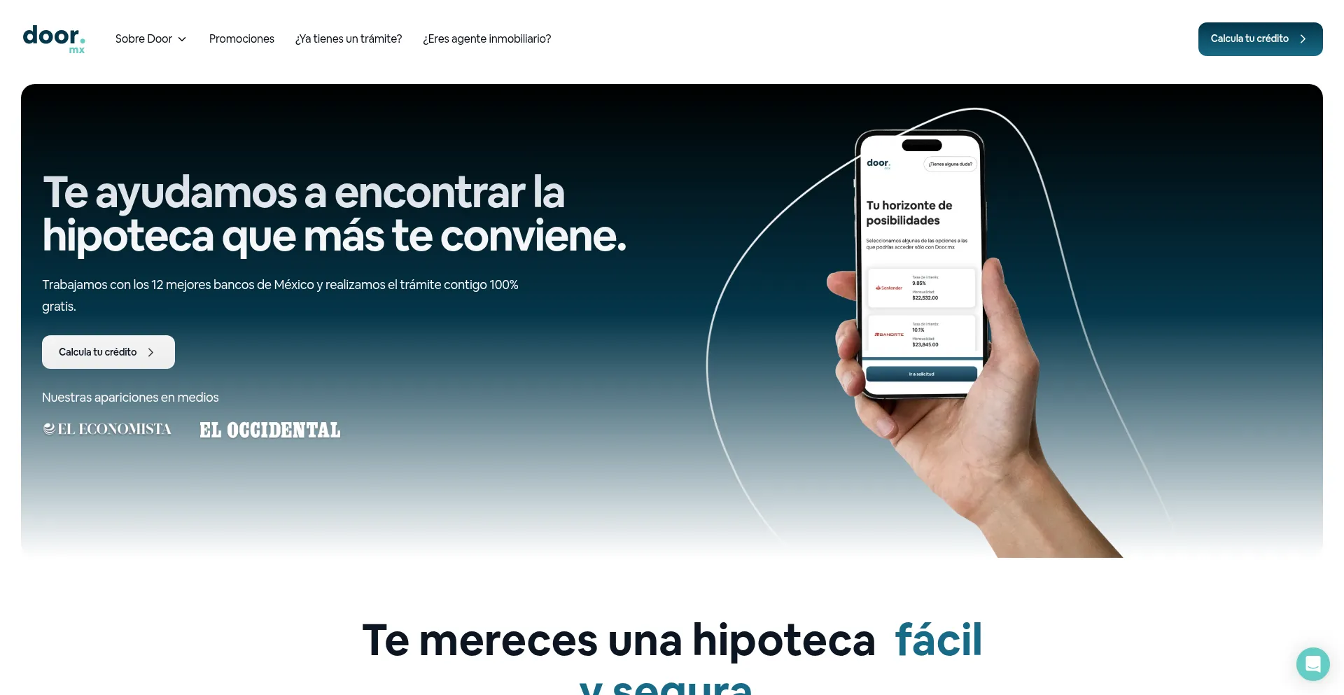 Website screenshot of Door.mx