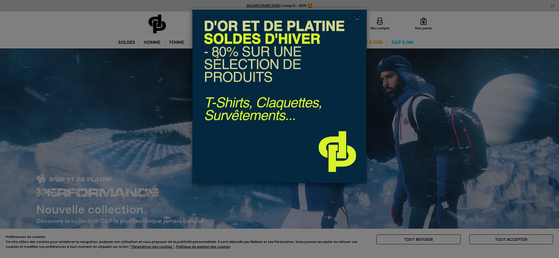 Website screenshot of Doretdeplatineshop.com