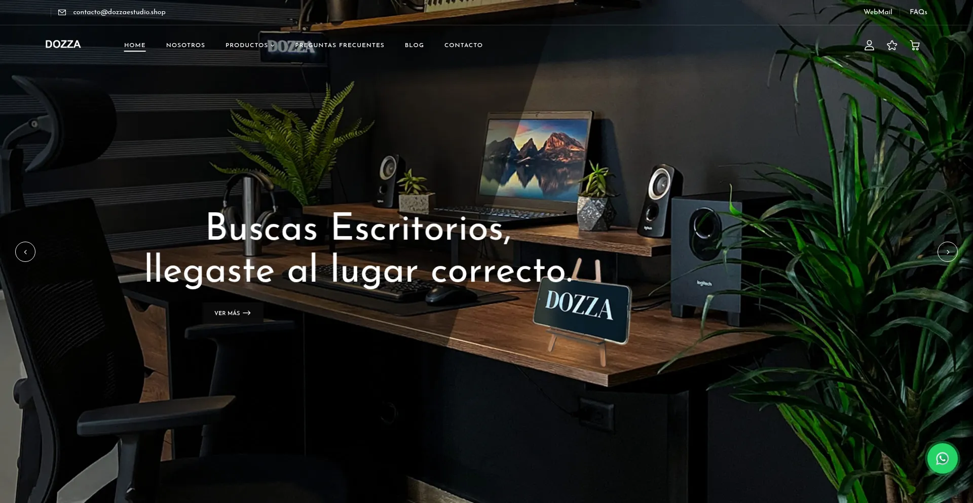 Website screenshot of Dozzaestudio.com