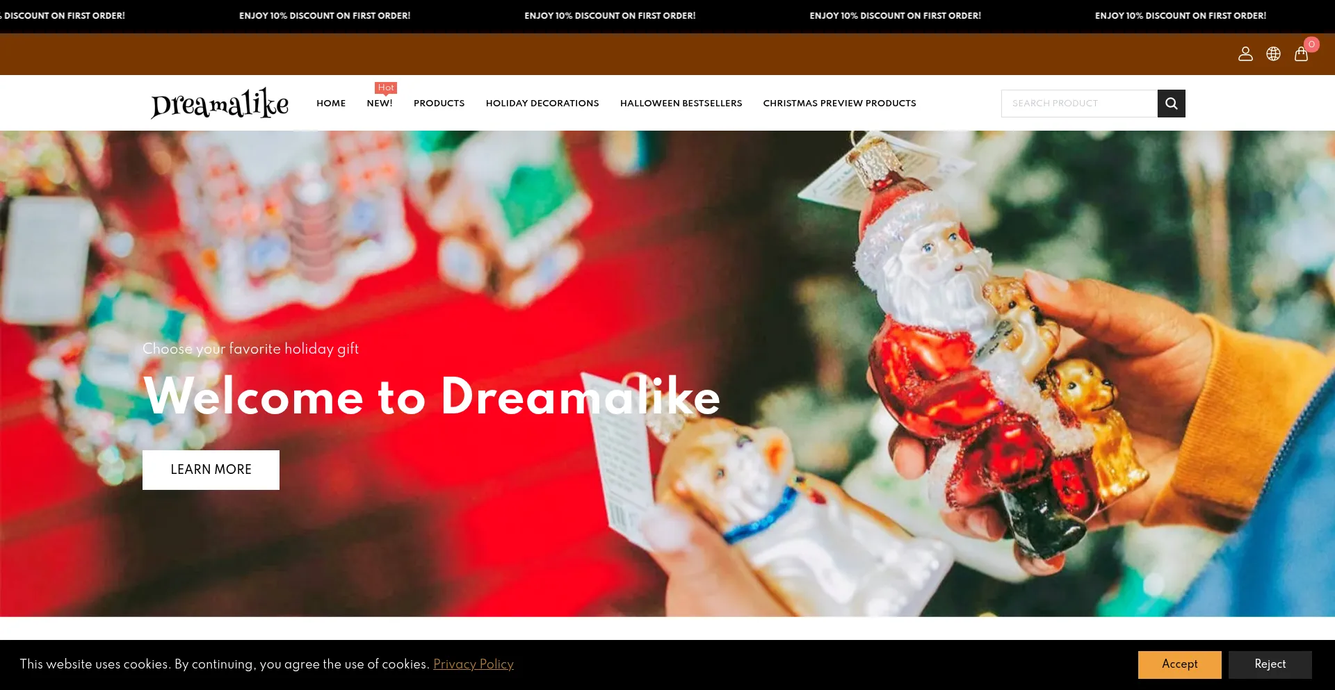 Website screenshot of Dreamalike.com