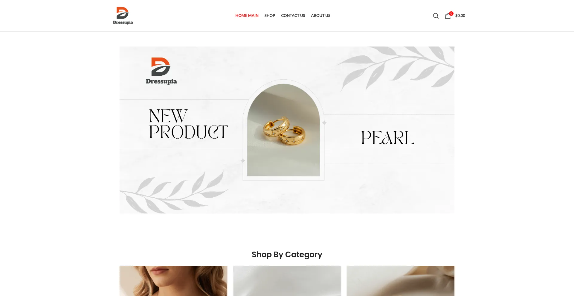 Website screenshot of Dressupia.com