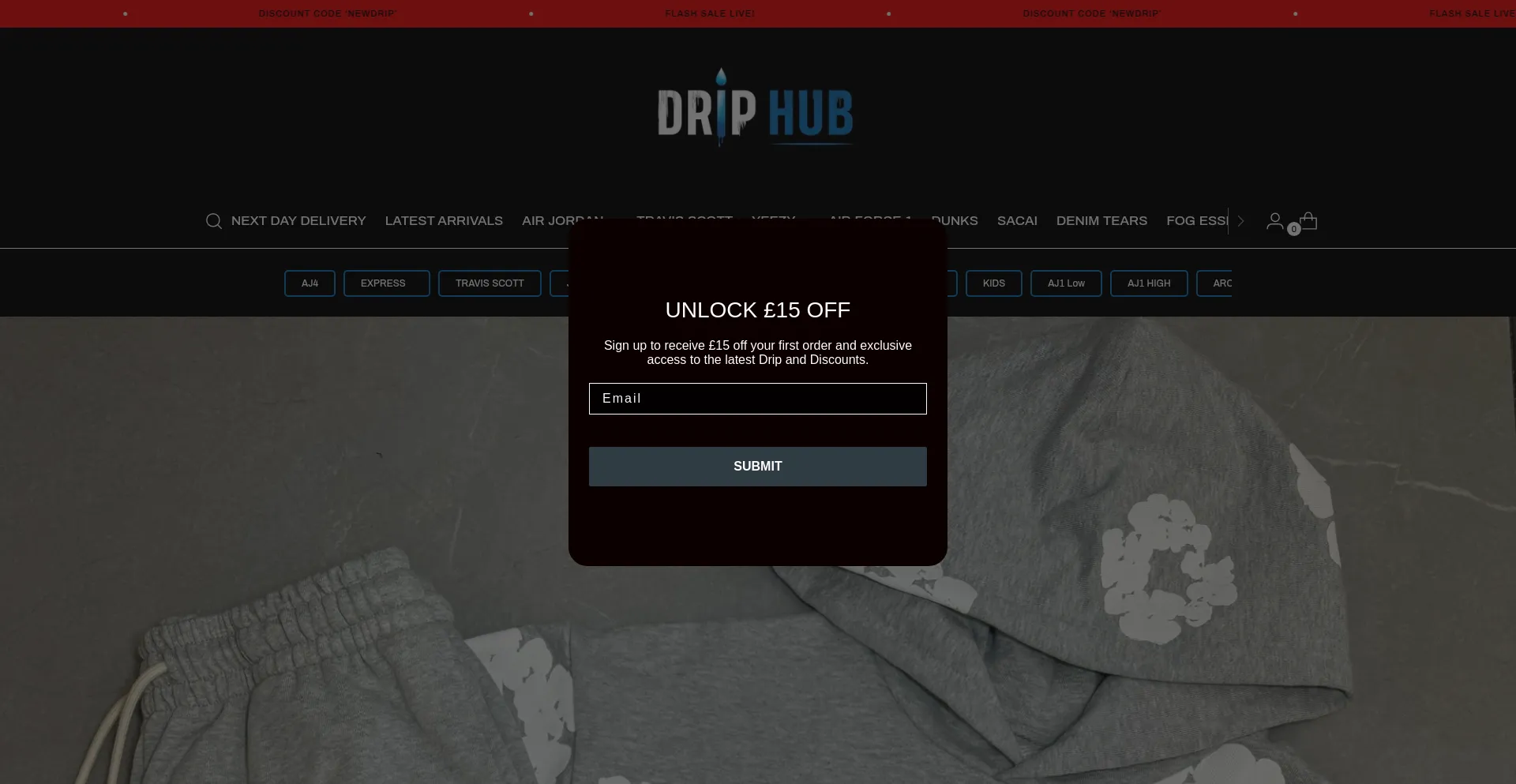 Website screenshot of Driphubofficial.com