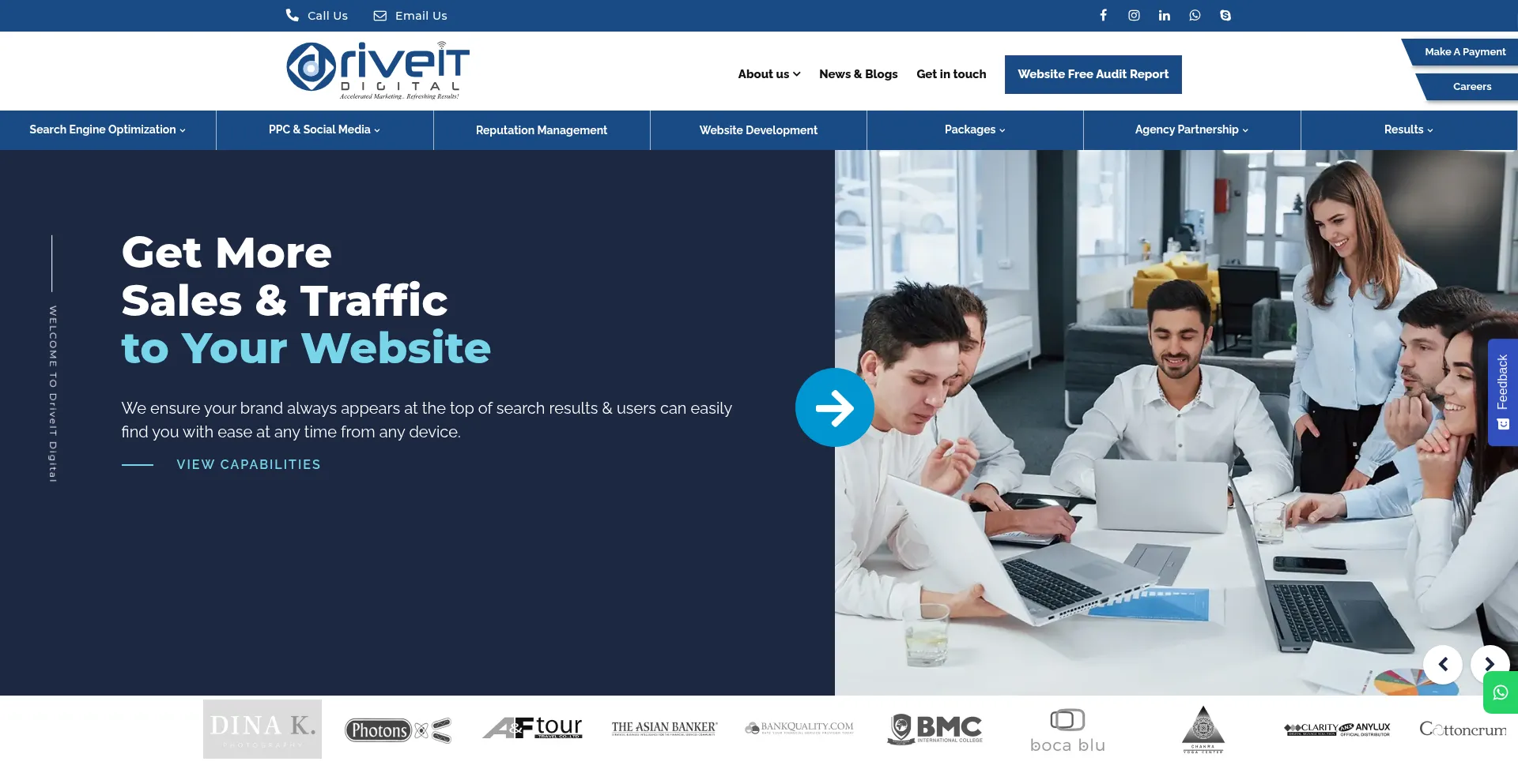 Website screenshot of Driveitdigital.com